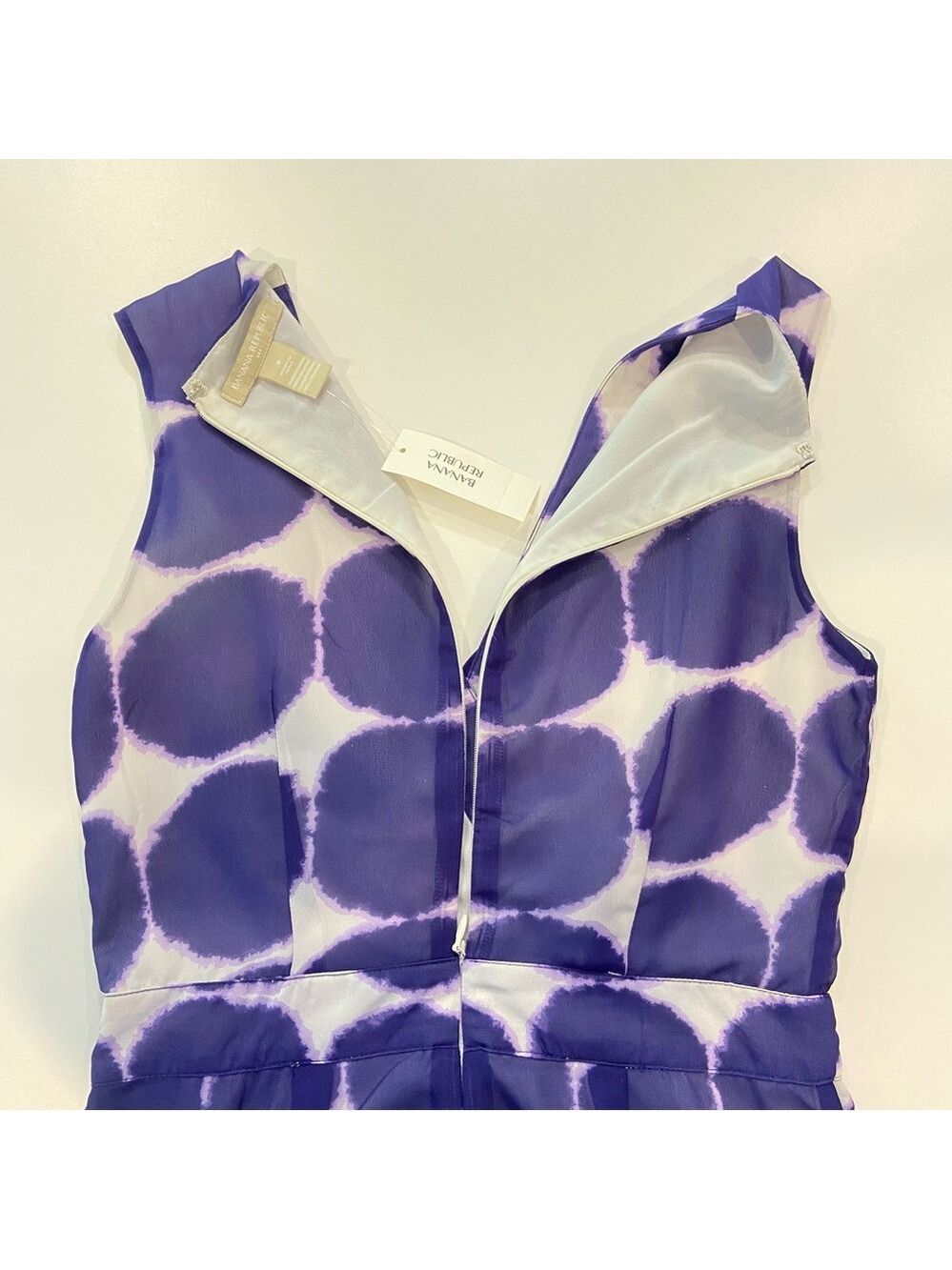 Banana Republic NWT sheath dress flowy lightweight wrap V neckline sleeveless 0 - Picture 5 of 13